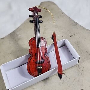 Violin and Box Boxed Ornament Set